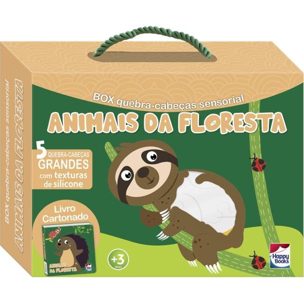 ANIMAIS DA FLORESTA - LIVRO, QUEBRA-CABECAS SENSORIAIS - HAPPY BOOKS