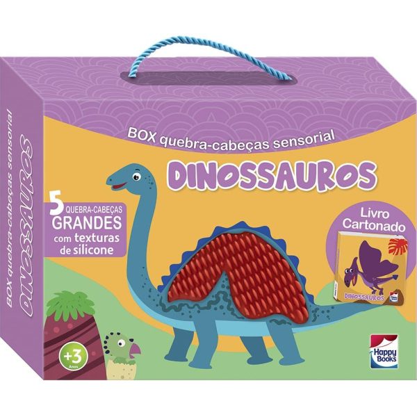 DINOSSAUROS - LIVRO, QUEBRA-CABECAS SENSORIAIS - HAPPY BOOKS