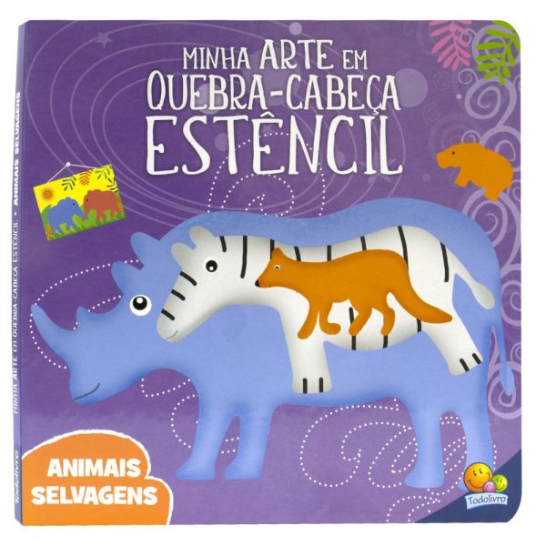 MINHA ARTE EM QUEBRA CABECA ESTENCIL - ANIMAIS SELVAGENS - TODOLIVRO