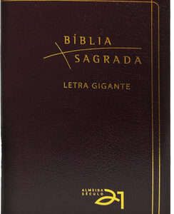 Bíblia a21 letra gigante luxo – couro bonded bordô