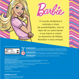 Barbie – Kit de Colorir Com 12 Lápis de Cor