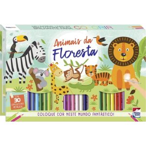 MEU INCRIVEL LIVRO – KIT PARA COLORIR – ANIMAIS DA FLORESTA – HAPPY BOOKS