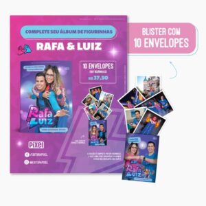 RAFA E LUIZ – KIT 10 ENVELOPES COM 50 CROMOS – PIXEL