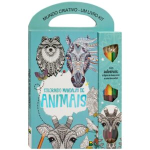 MUNDO CRIATIVO – UM LIVRO KIT – COLORINDO MANDALAS DE ANIMAIS – BRASILEITURA