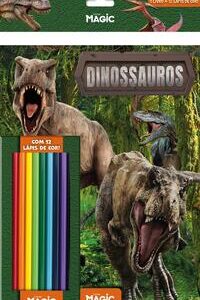 Dinossauros – Kit de Colorir Com 12 Lápis de Cor