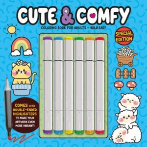 Cute & Comfy Coloring Book for Adults – Bold Easy – Special Edition – Livro de Colorir Adulto