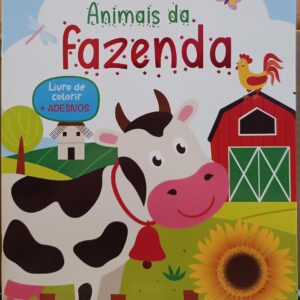 Livro de colorir com adesivos – animais da fazenda