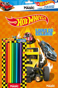 Hot Wheels – Kit de Colorir Com 12 Lápis de Cor