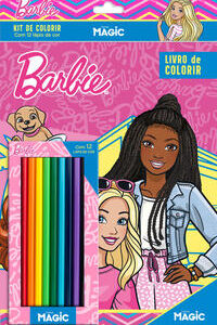 Barbie – Kit de Colorir Com 12 Lápis de Cor